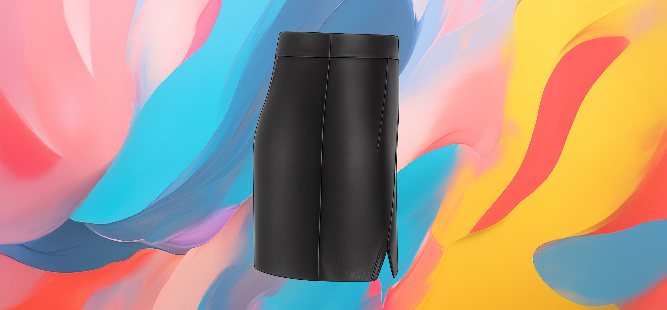 The 25 X Black Faux Leather Mini Skirt - Image 3