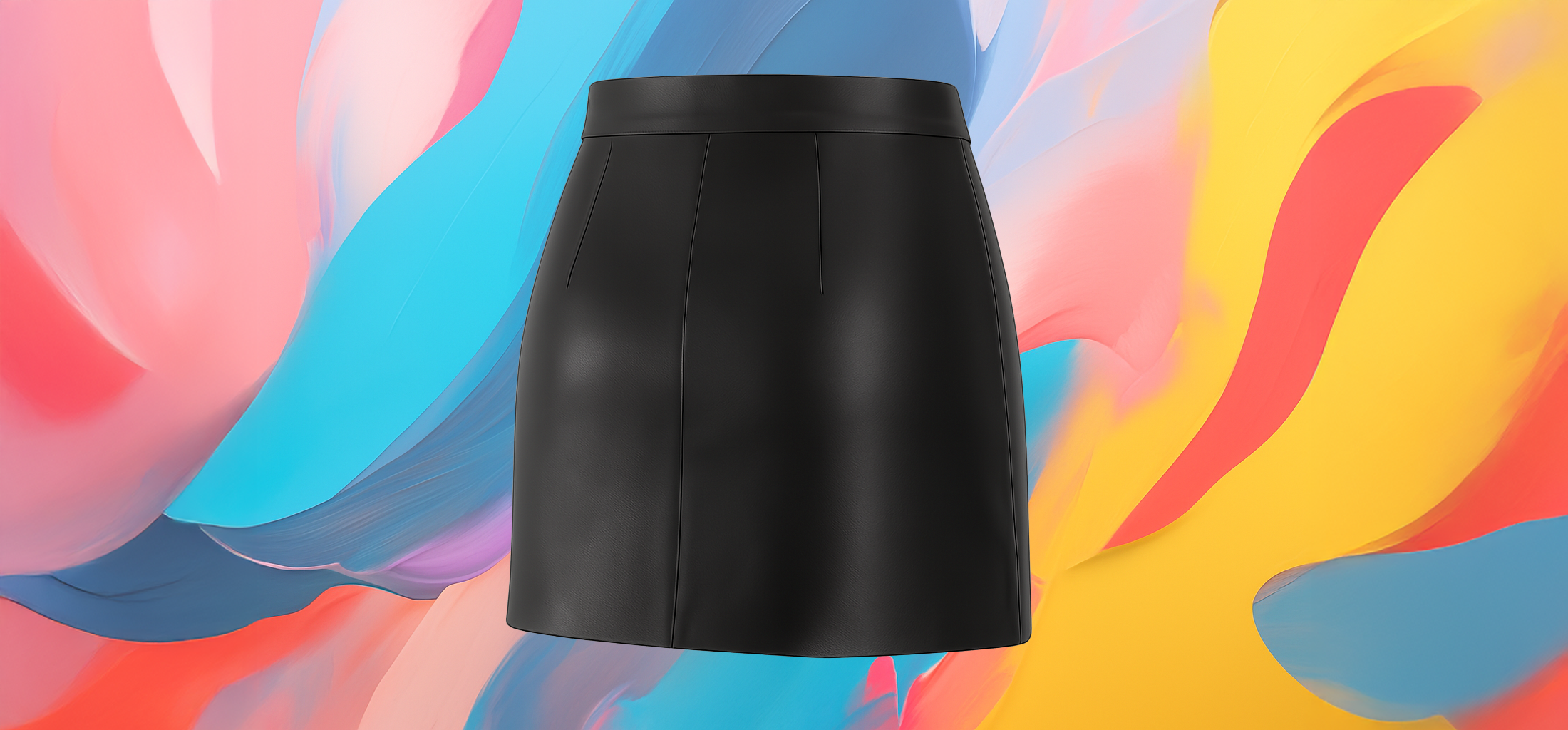 The 25 X Black Faux Leather Mini Skirt - Image 4