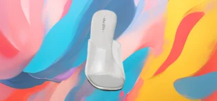 Produit#9-1 The25x – Chic Clear Mule Heels