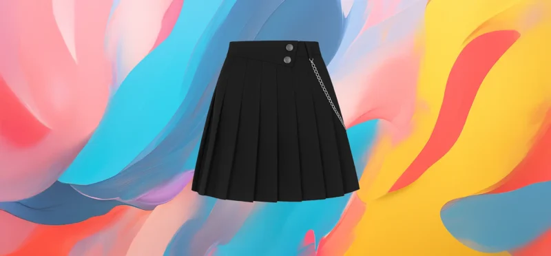 The 25x Black Asymmetric Mini Skirt