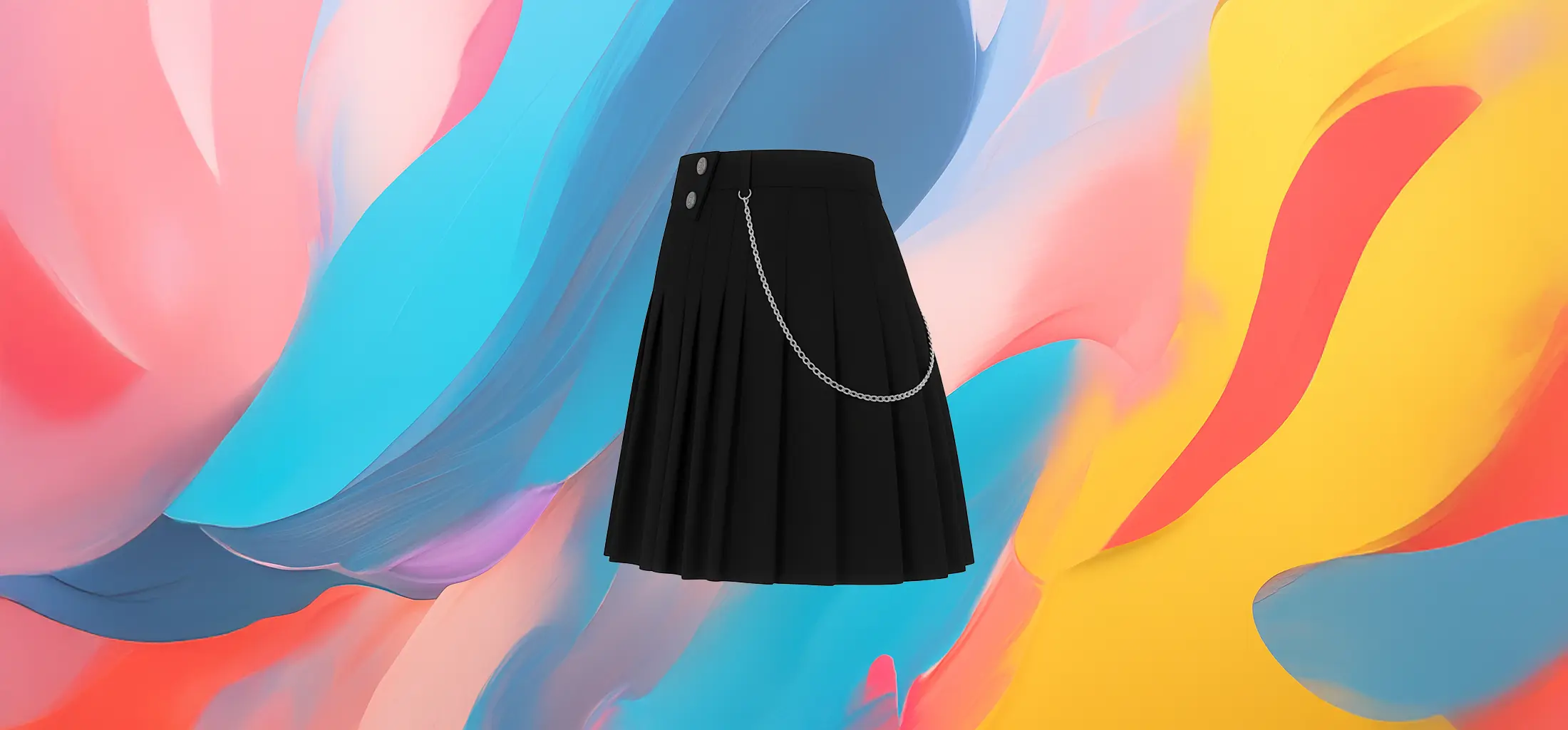 The 25x – Black Asymmetric Mini Skirt - Image 2