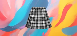 The 25x Black Checkered Pleated Tennis Skirt