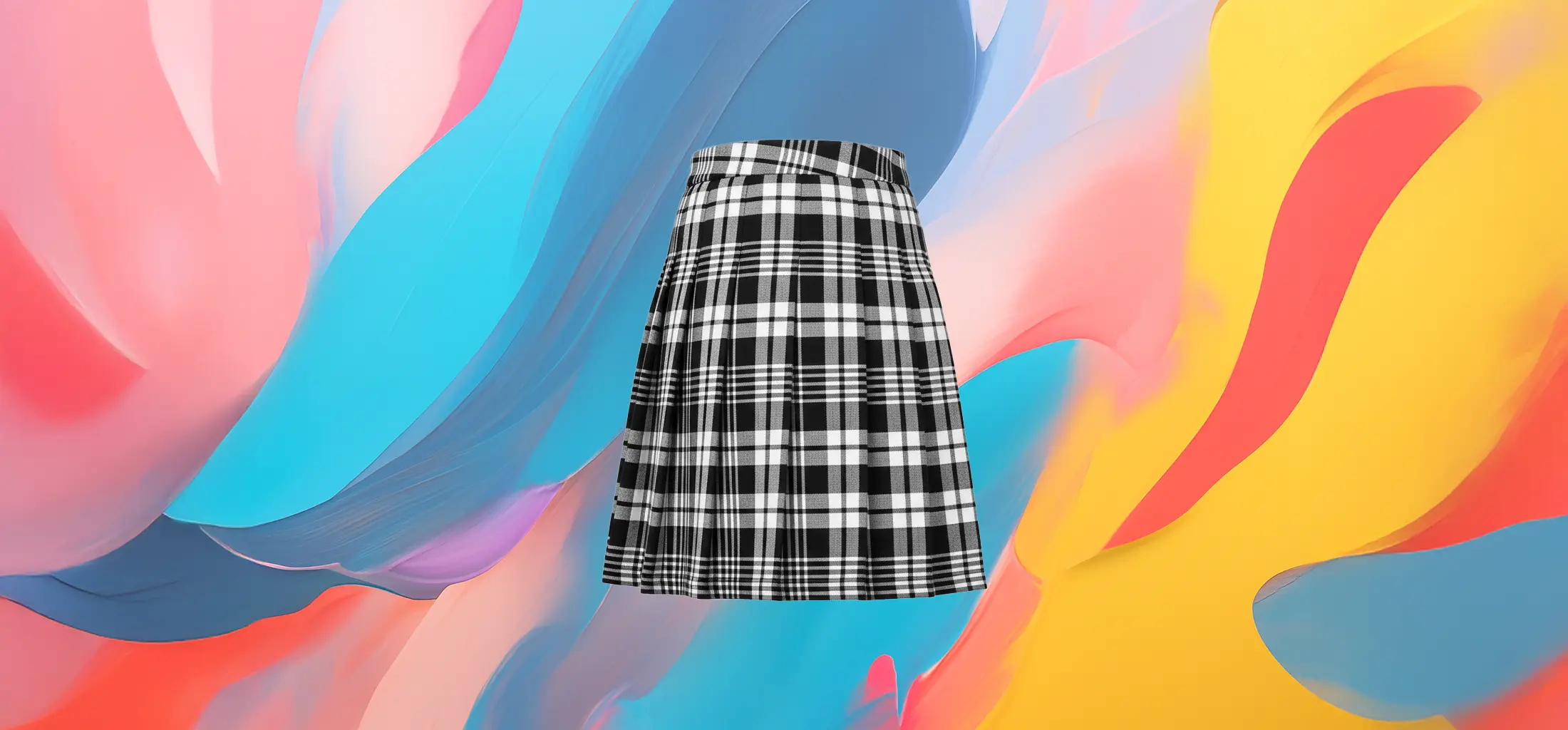 The 25x Black Checkered Pleated Tennis Skirt - Image 2