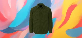 Produit# 8-1 The 25X Green Washed Cord Overshirt