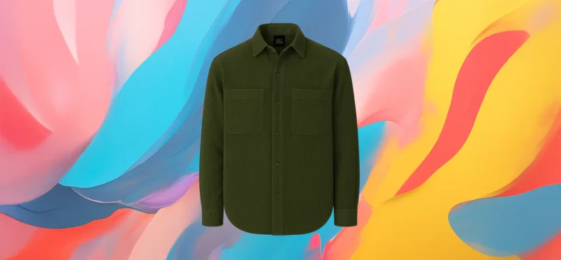 The 25X Green Washed Cord Overshirt