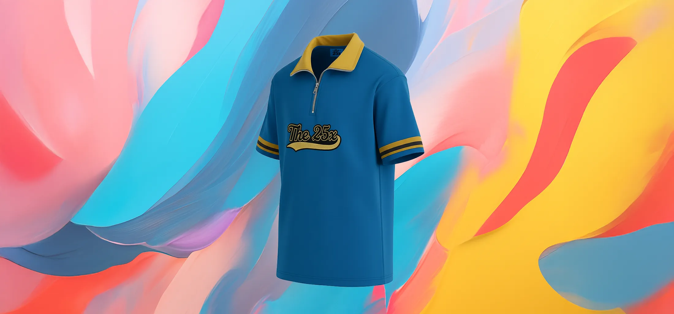 The 25 X Retro Zip Polo - Image 2