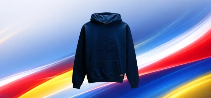 Isack Hadjar IH6 Embossed Hoodie – Navy
