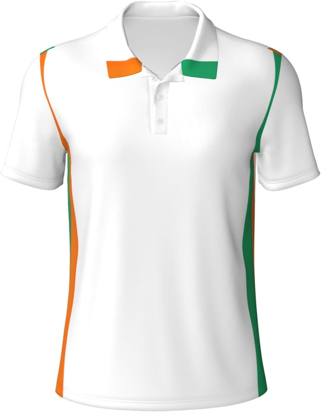 Polo à manches courtes pour homme Motif drapeau de la Côte d'Ivoire