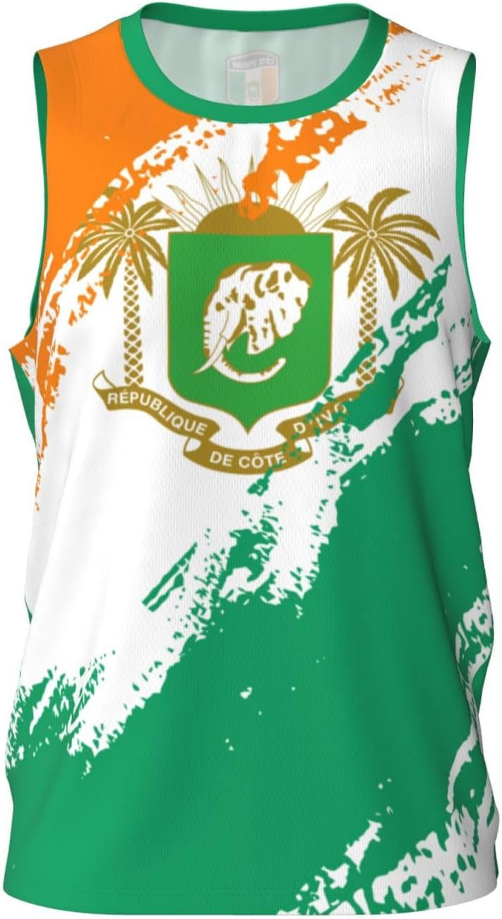 Maillot de basket-ball couleur drapeau de la Côte d'Ivoire Team Up Sports 3D Full Print Design Jerseys - Image 4