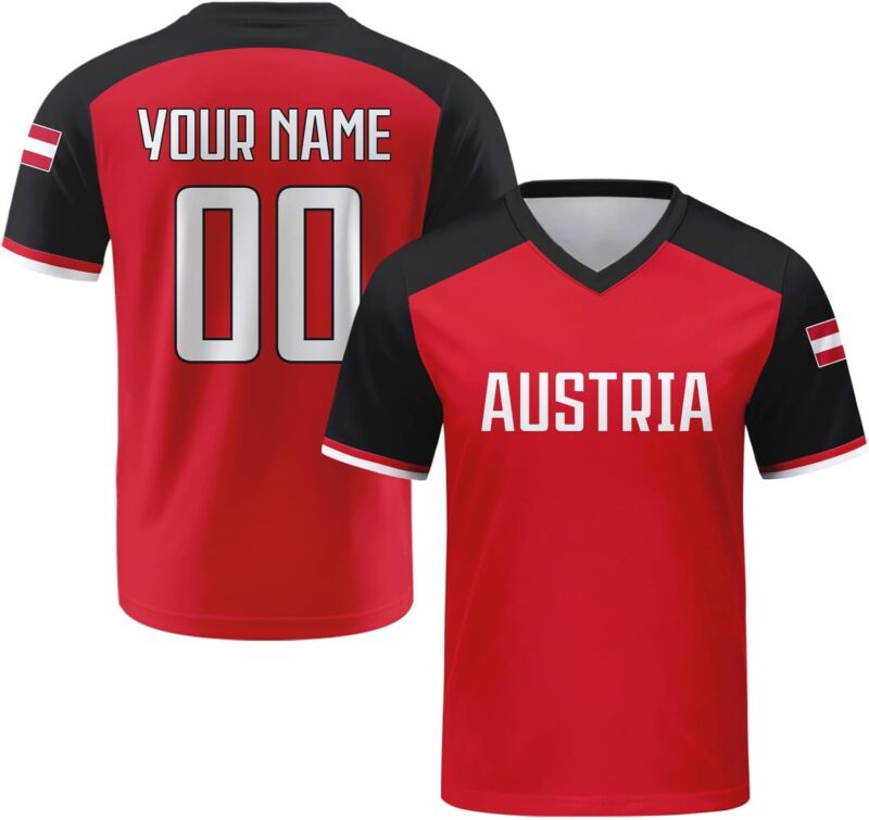 Personnalisable Maillot de Football rétro avec nom et numéro, Tenue d'équipe Street Mixte Homme et Femme, Uniforme Sport pour Supporters de Football internationaux