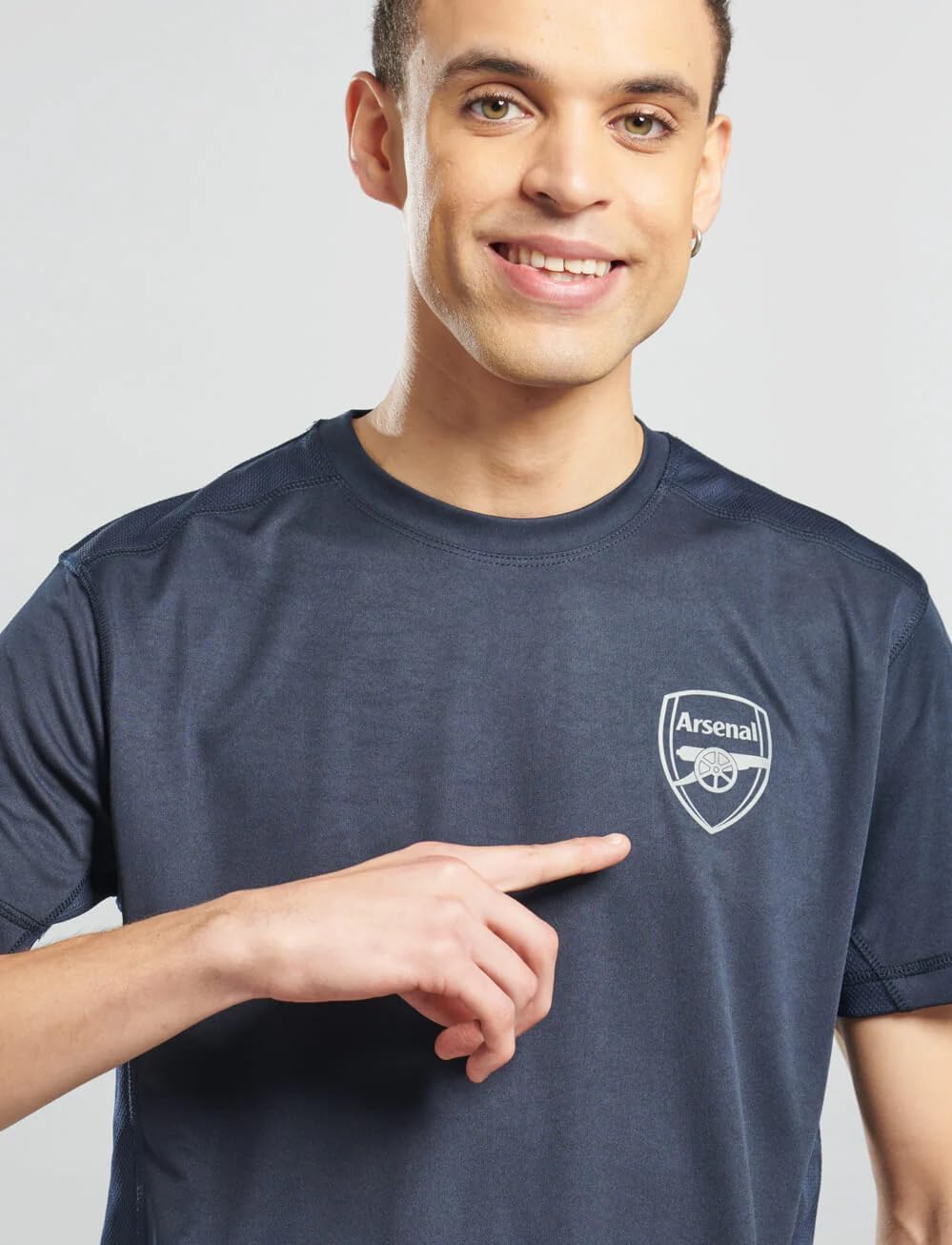 Arsenal F.C. T-shirt gris pour homme – Arsenal officiel Arsenal Football Poly Top - Image 3