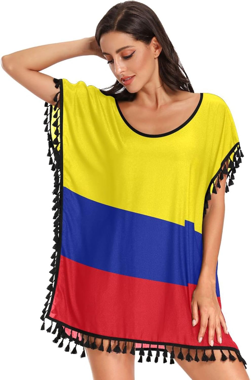 GuoChe Cache-maillot de bain avec drapeau national de la Colombie pour femme - Cache-maillot de bain - Drapeau national de la Colombie - Image 3