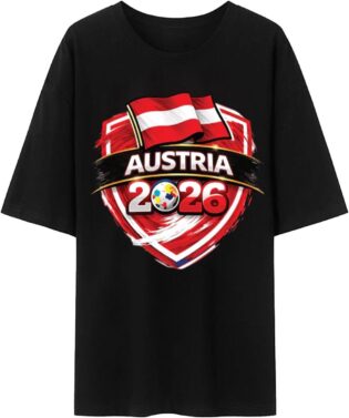 61XpBIOFKzL._AC_SL1500_.jpg T-shirt vintage pour homme - Drapeau de l'Autriche - Léger - Maillot de football - Manches courtes - Respirant - Col rond - Uni - Streetwear