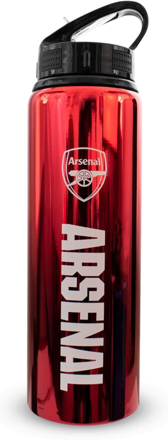 Hy-Pro Bouteille UV en Aluminium sous Licence Officielle F.C 750 ML | Paille Pliable intégrée, Finition néochrome, étanche, légère