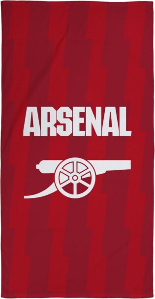 61ZyV2ocdhL._AC_SL1500_.jpg Serviette Officielle Arsenal FC Character World | Toucher Ultra Doux, Motif Lightning | Idéale pour la Maison, Le Bain, la Plage et la Piscine | Taille Unique 75 cm x 150 cm | 100% Coton