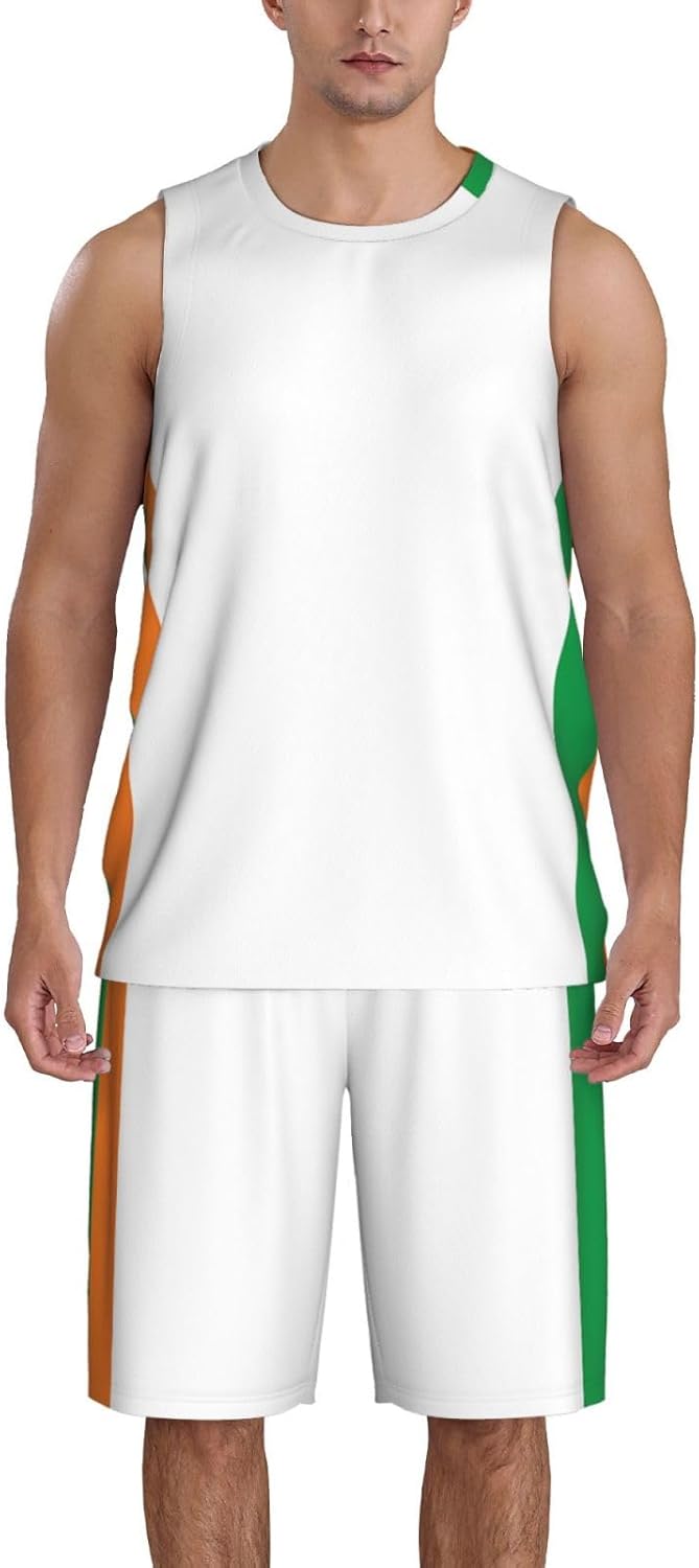Uniforme de basket-ball pour homme - Imprimé drapeau de la Côte d'Ivoire - Maillots de basket-ball à séchage rapide - Pour sports et entraînements d'équipe - Image 2