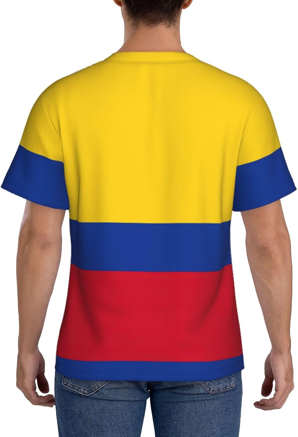 Lot de t-shirts imprimés drapeau de la Colombie, T-shirts en polyester frais et respirants, maillots de corps restés rentrés pour homme - Image 3
