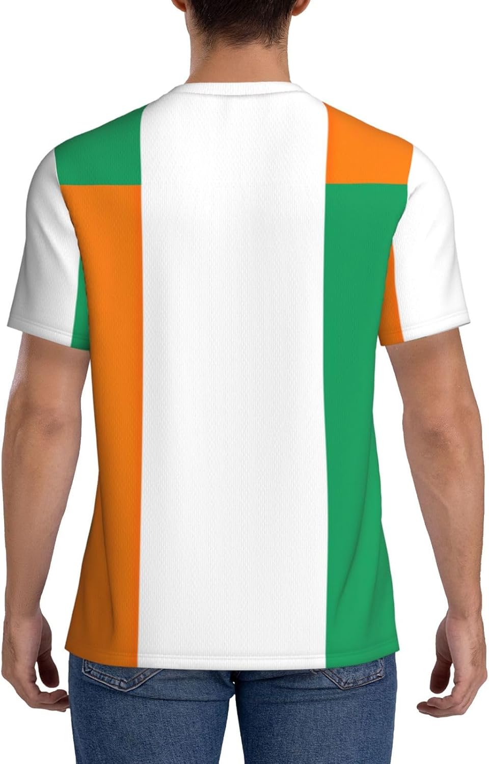 Maillot de football à col en V pour homme Motif drapeau de la Côte d'Ivoire - Image 4