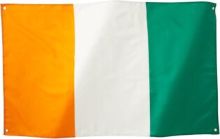 Drapeau Côte d'Ivoire Runesol, 91x152cm, 3ft x 5ft, 4 œillets, œillet en Laiton Dans Chaque Coin, Bannière Ivoirienne, Célébrations, Drapeaux de Qualité Supérieure, Imperméable, Intérieur, Extérieur