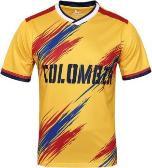 61qiu2Y4FfL._AC_SL1003_.jpg Europe Football Coupe T-Shirt Allemagne Drapeau National Impression Stretch Coupe de l'America Séchage Rapide Manche Courte Tee Shirt Jersey Maillot Entraînement