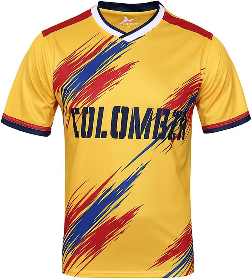 Europe Football Coupe T-Shirt Allemagne Drapeau National Impression Stretch Coupe de l'America Séchage Rapide Manche Courte Tee Shirt Jersey Maillot Entraînement