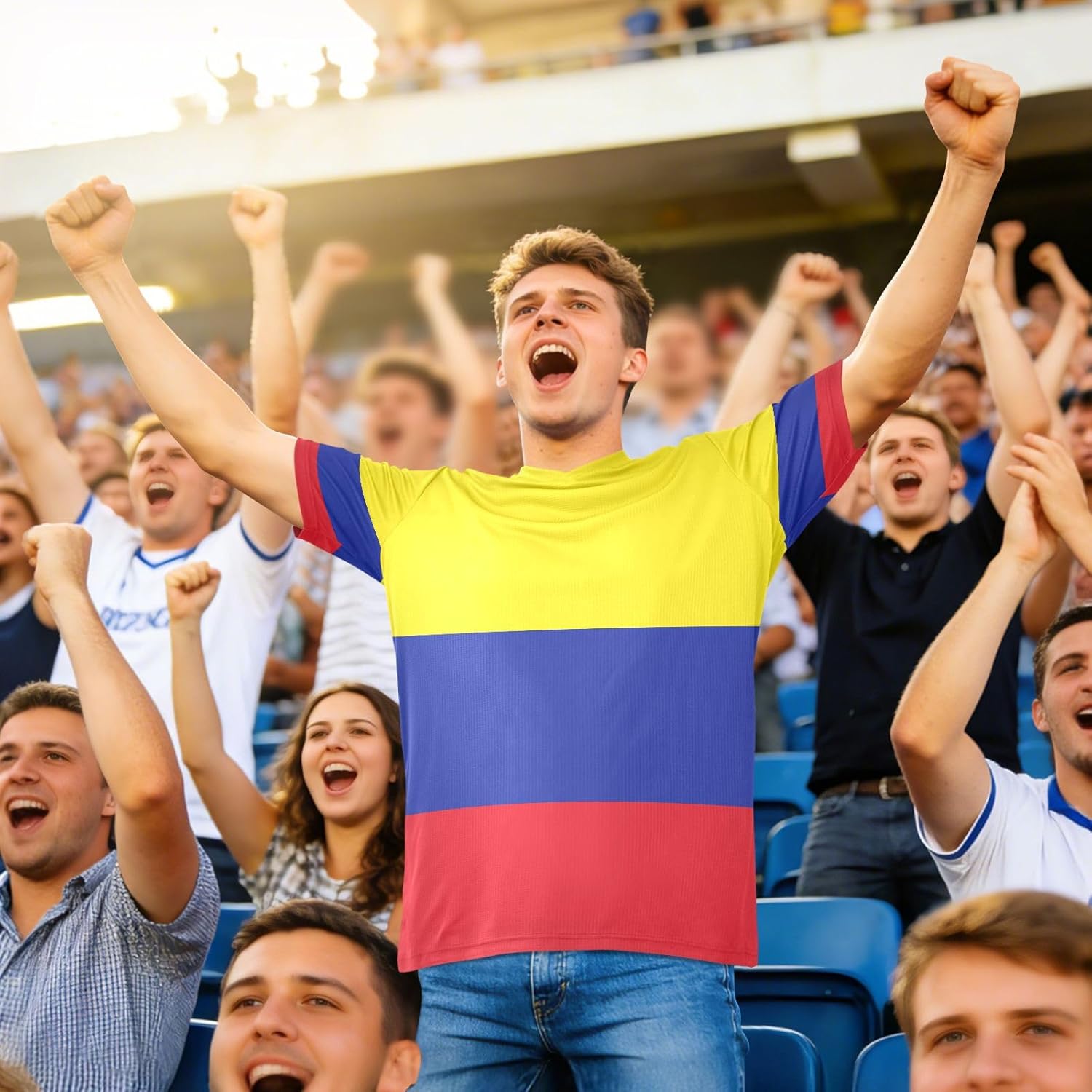 Maillot de football en tissu extensible pour fans de sport, coupe classique, évacuation de l'humidité, pour toutes les morphologies - Image 2