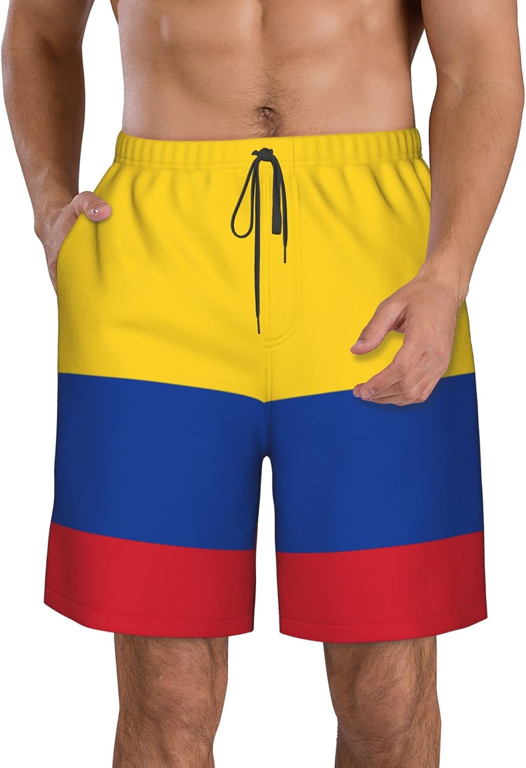 Drapeau des Bermudes Short de Bain pour Homme à séchage Rapide avec Doublure en Maille