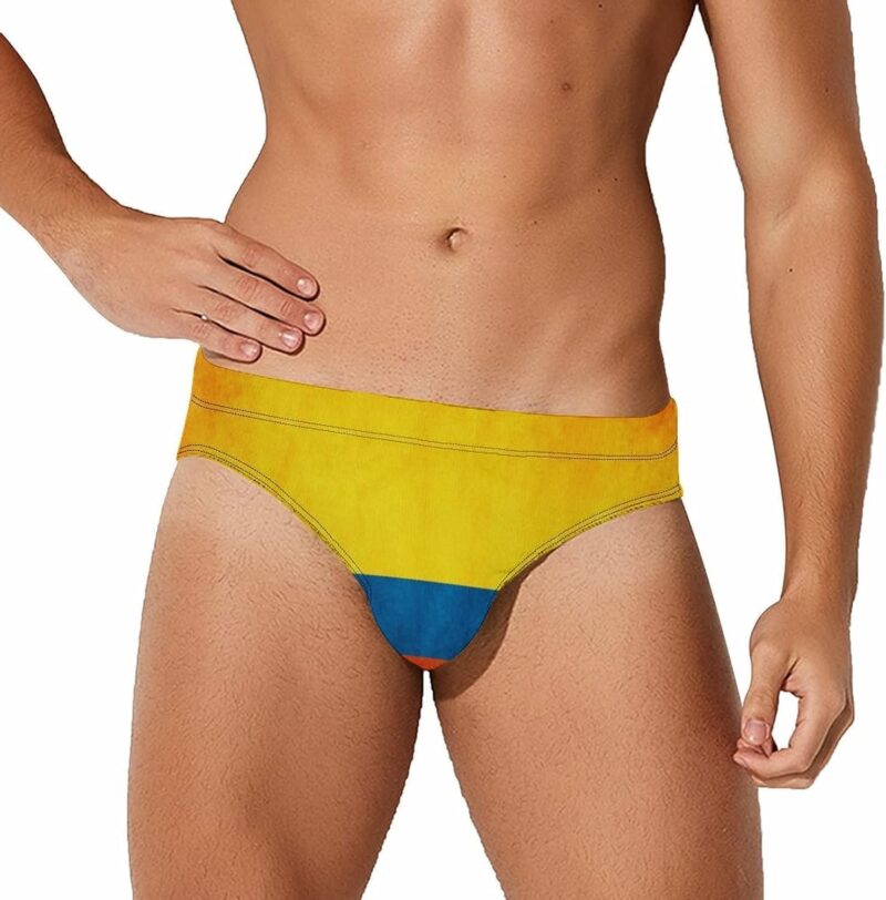 Drapeau de la Belgique Maillot de Bain pour Homme Slip de Bain Triangle String Bikini Maillot de Bain