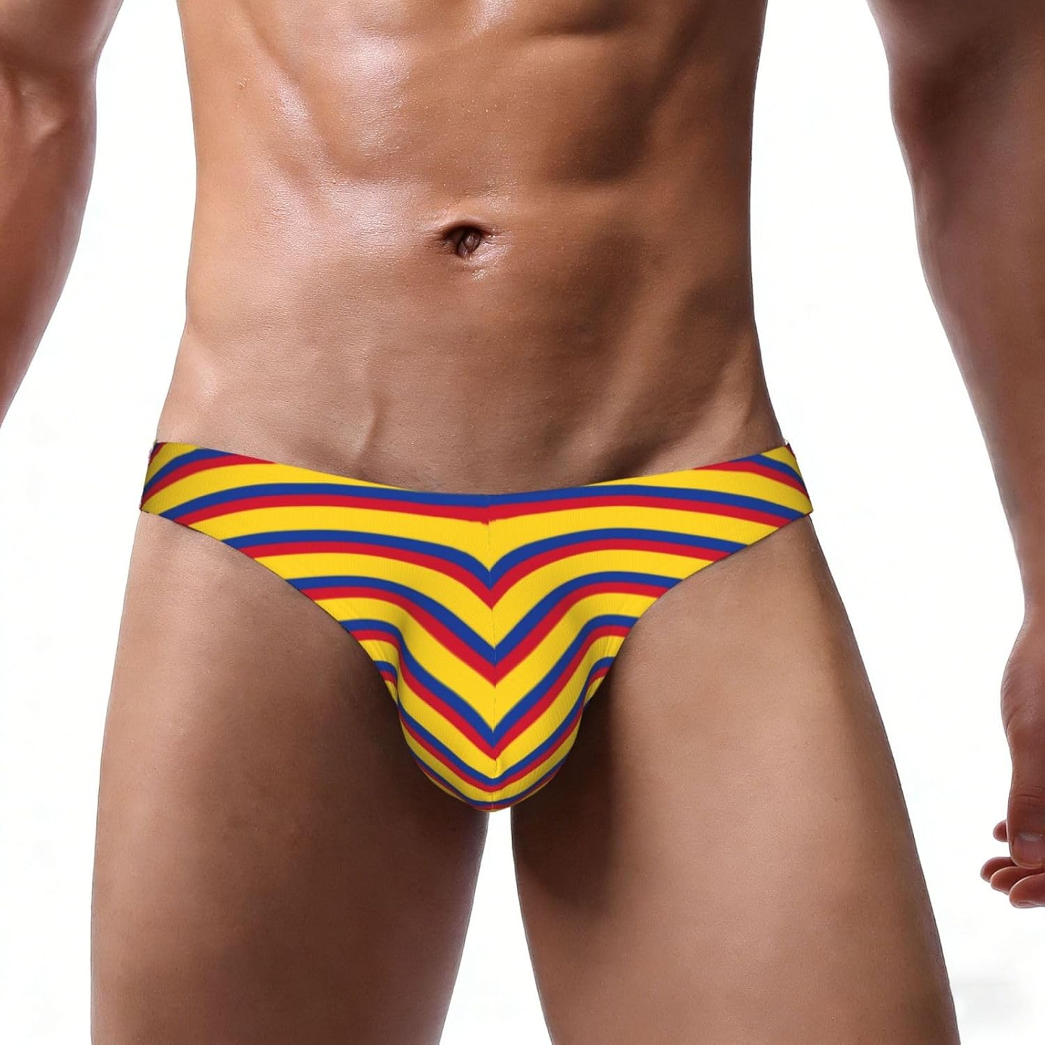 Maillot de bain pour homme imprimé drapeau de la Colombie - Slip de bain respirant et extensible - Léger - Pour les vacances - Image 3