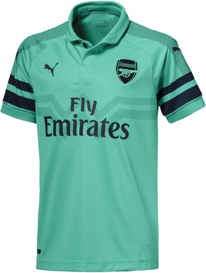 PUMA Arsenal FC Third Shirt Replica SS Kids with EPL Sponsor Logo Maillot Mixte Enfant