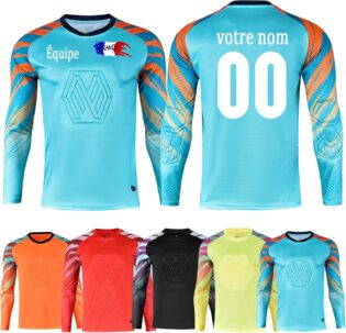 Maillot de Football Personnalisé Maillot Gardien de But Enfants Adultes Personnalisé avec Votre Nom Numéro de Logo D'équipe