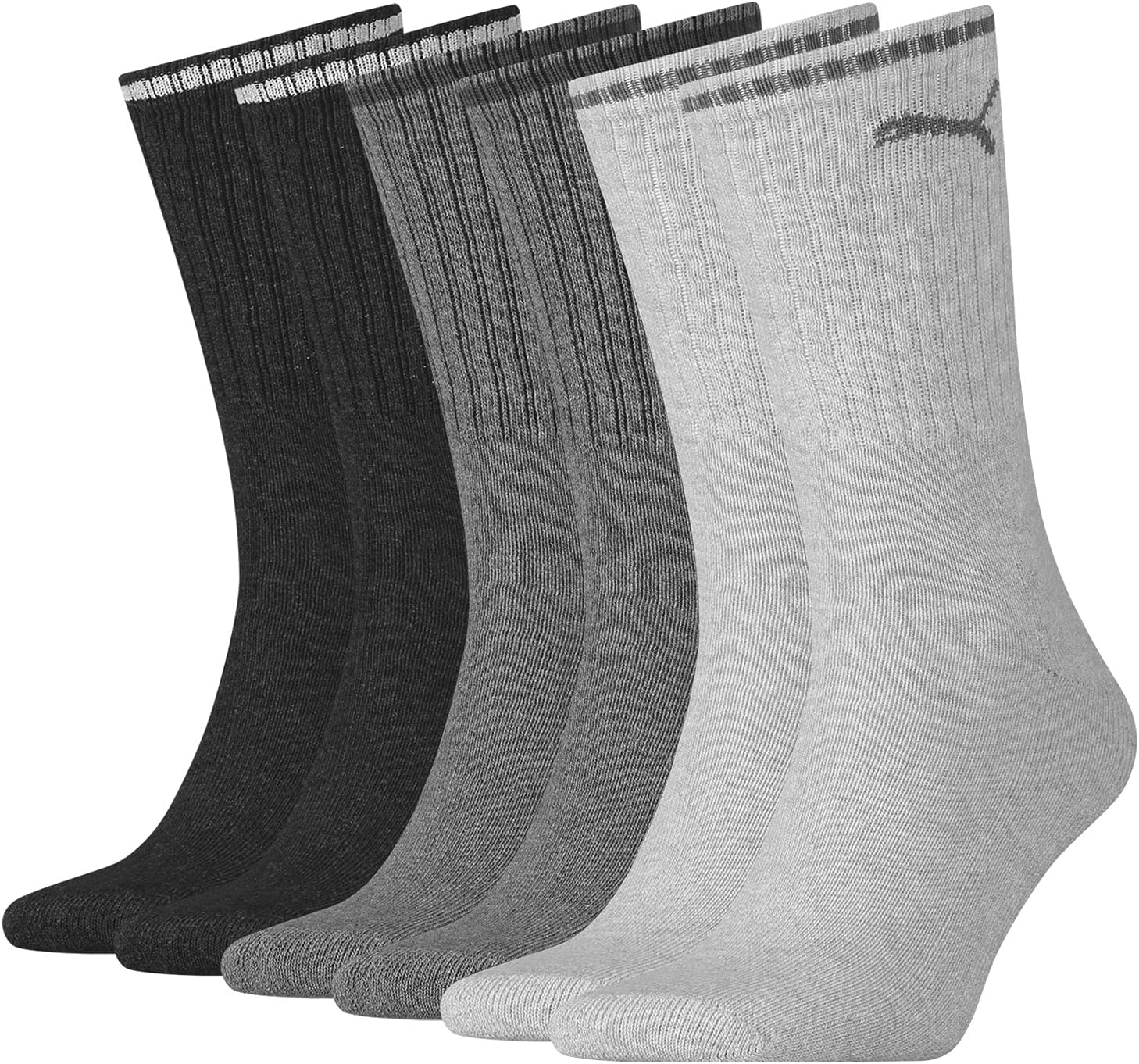 PUMA Crew Chaussettes Mixte (lot de 3)