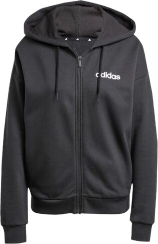 81rnf8EEe1L._AC_SL1500_.jpg adidas Women's Veste à Capuche entièrement zippée French Terry Essentials Linear (Grandes Tailles)