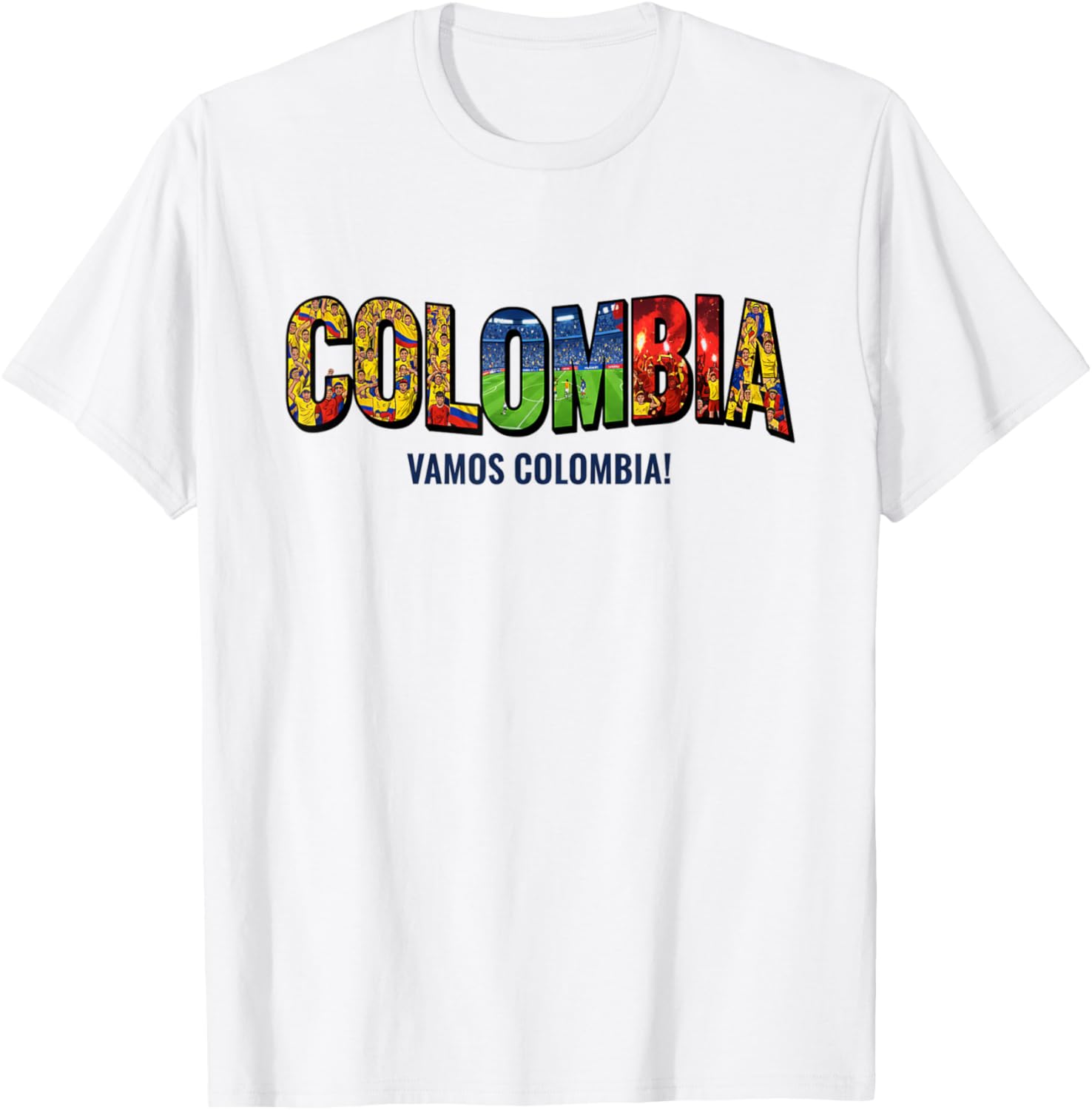 Maillot de Supporter de Football 2026 Colombie Vamos Colombie T-Shirt