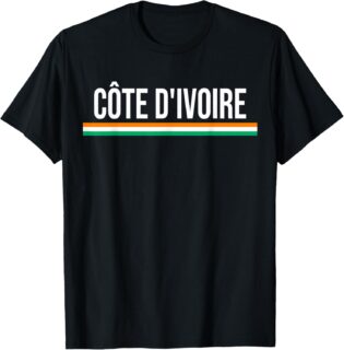 Maillot de football avec drapeau de la côte ivoire T-Shirt