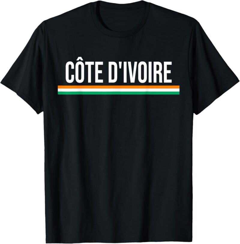 Maillot de football avec drapeau de la côte ivoire T-Shirt