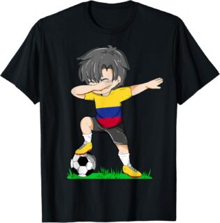 Maillot de football Colombie Drapeau Colombie Football Garçon Homme T-Shirt