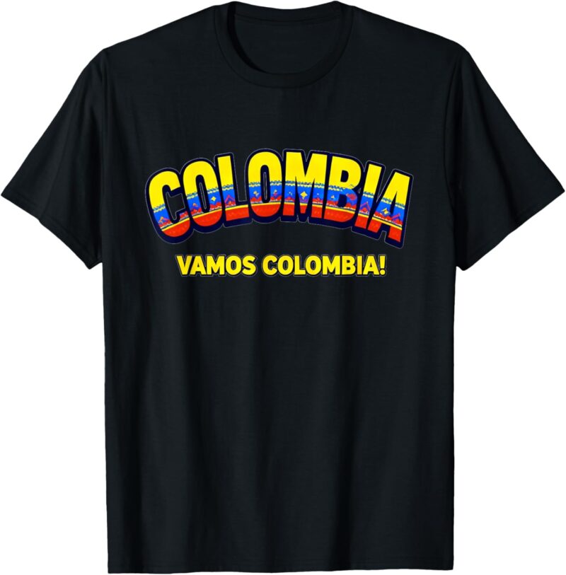 Maillot pour Fan de Football 2026 Colombie Vamos Colombia T-Shirt