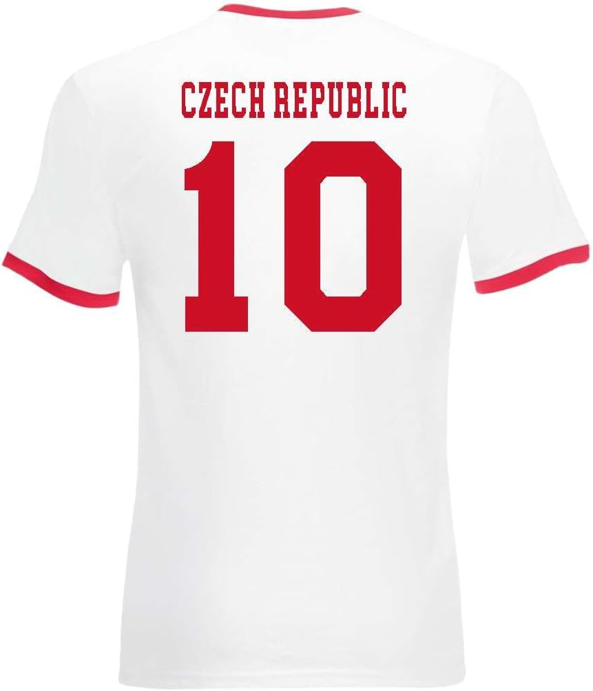 T-Shirt Homme Maillot de Football République tchèque avec Nom et Numéro Personnalisés - Image 2