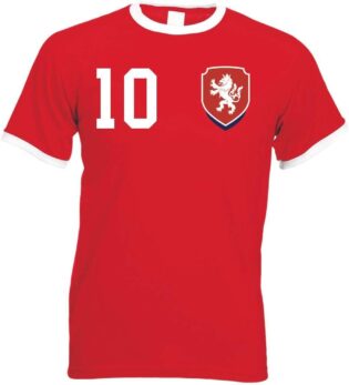 41Pvrv1CTjL._AC_SL1116_.jpg T-Shirt Homme Maillot de Football République tchèque avec Nom et Numéro Personnalisés