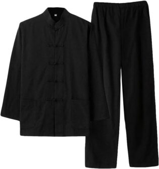 41lac2yYj4L._AC_SL1000_.jpg G-LIKE Costume traditionnel chinois d'arts martiaux pour homme Kung Fu Tai Chi Classique Tangzhuang Chemise Pantalon Tenue d'entraînement
