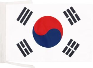 514PIV1By8L._AC_SL1500_.jpg AZ FLAG - Drapeau Corée du Sud - 45x30 cm - Pavillon Coréen 100% Polyester Avec Deux Cordelettes - 20g