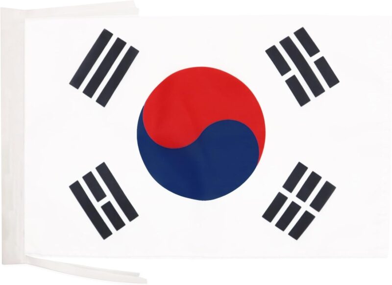 AZ FLAG - Drapeau Corée du Sud - 45x30 cm - Pavillon Coréen 100% Polyester Avec Deux Cordelettes - 20g
