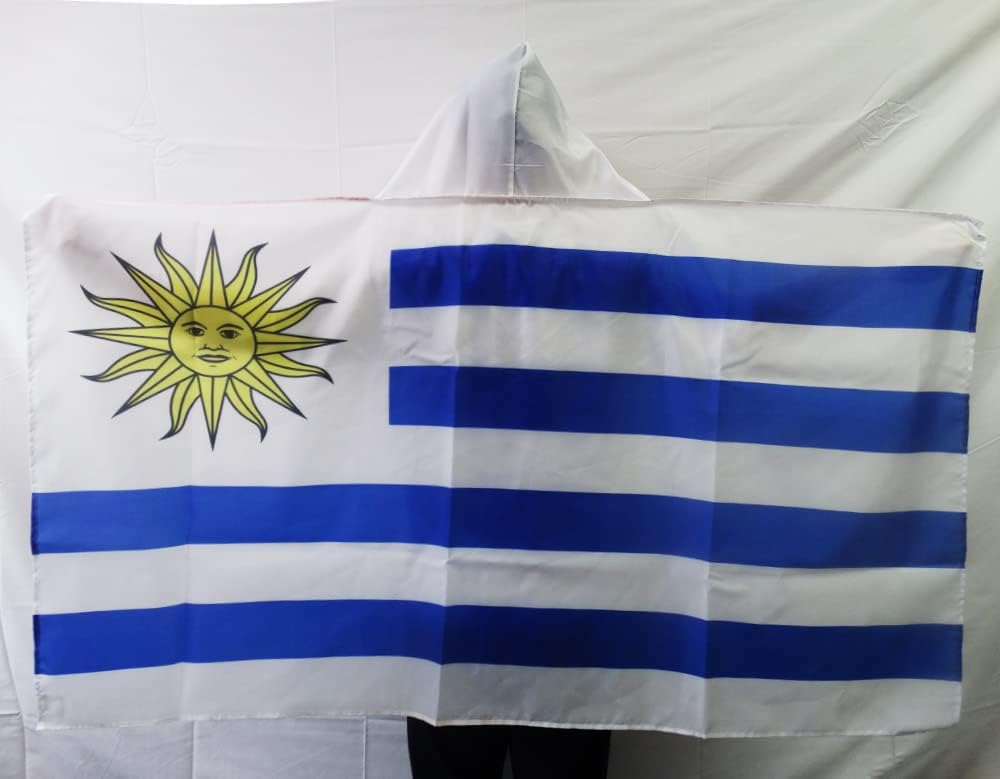 AZ FLAG Drapeau Uruguay 150x90 cm - Cape Drapeau Uruguayen 100% Polyester Avec Manches Intégrées - Body Flag 80g - Image 2