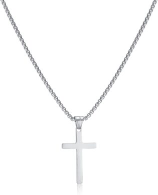 51KBsO2SRXL._AC_SL1500_.jpg Collier Croix Homme Or Chaine Pendentif Croix Acier Inoxydable Bijoux Chretienne Croix pour Homme et Femme