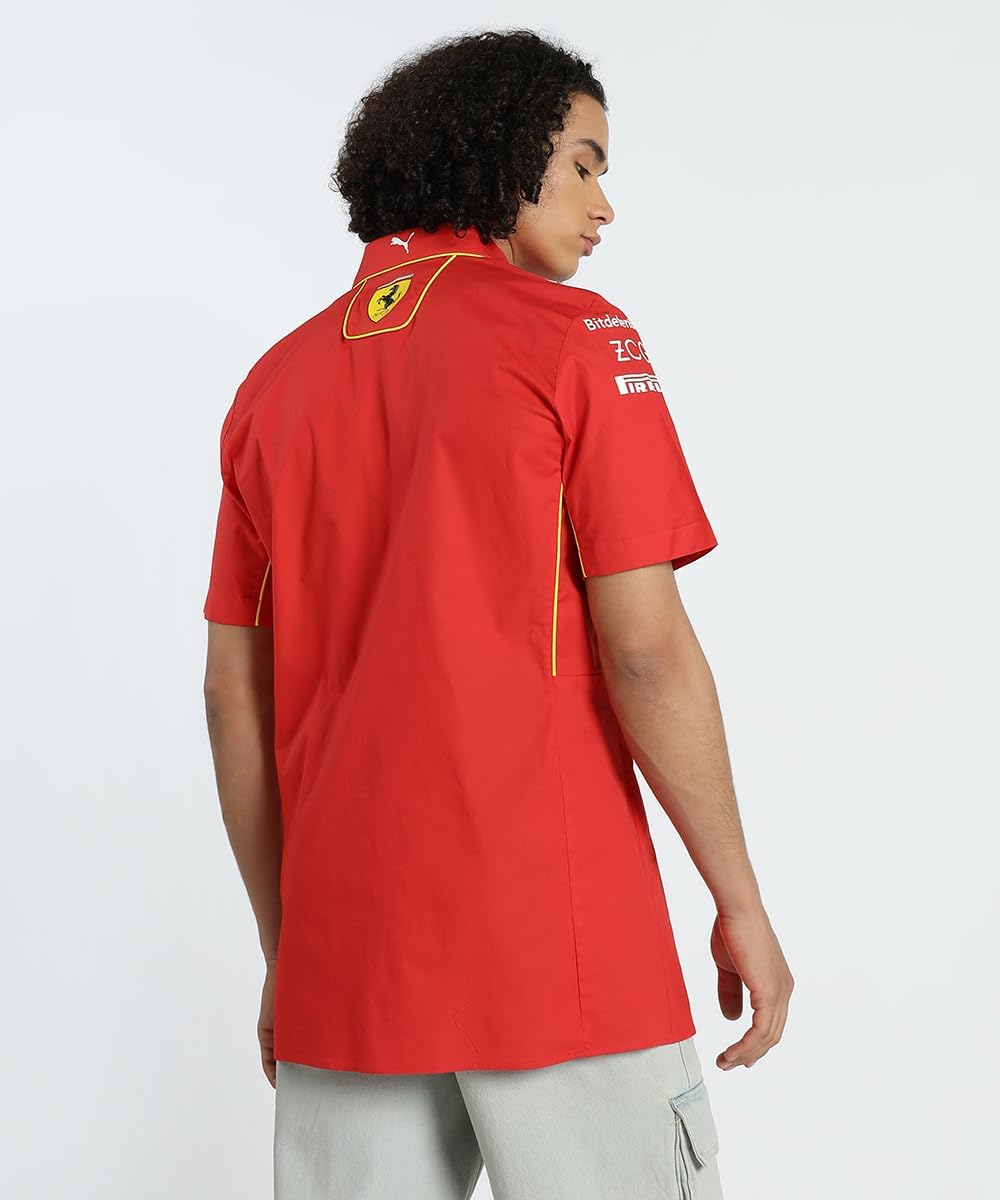 PUMA Maillot d'équipe Scuderia Ferrari 2024 pour Hommes - Rouge Brûlé - Image 4