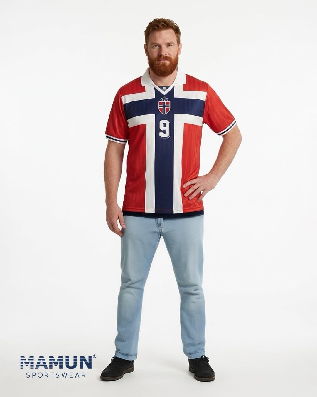 MAMUN Maillot de football rétro Norvège - Image 2