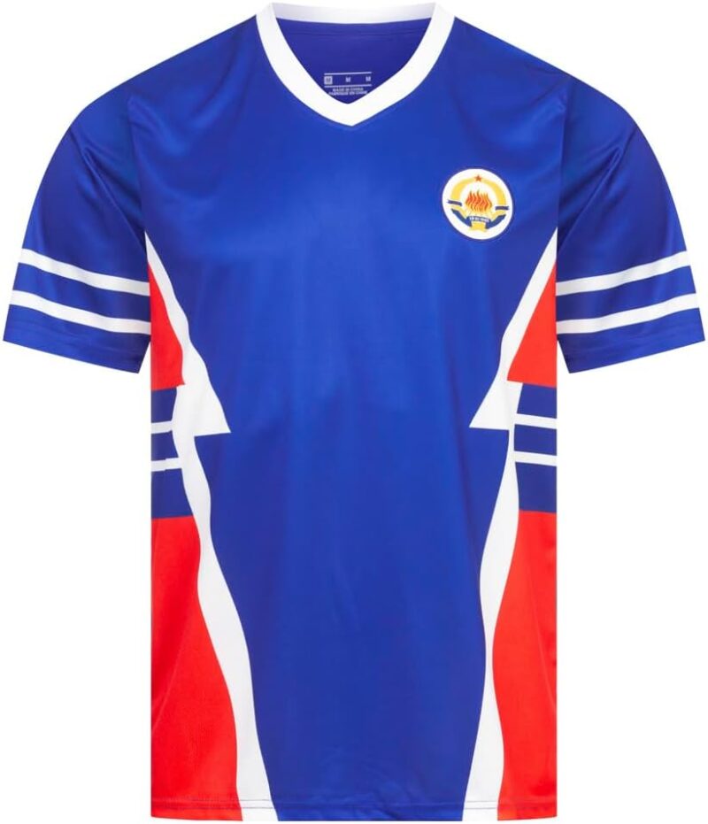 JELEX Retro History Maillot pour homme | Avec logo brodé et manches courtes | Design nostalgique pour les fans de football | Idéal pour les collectionneurs