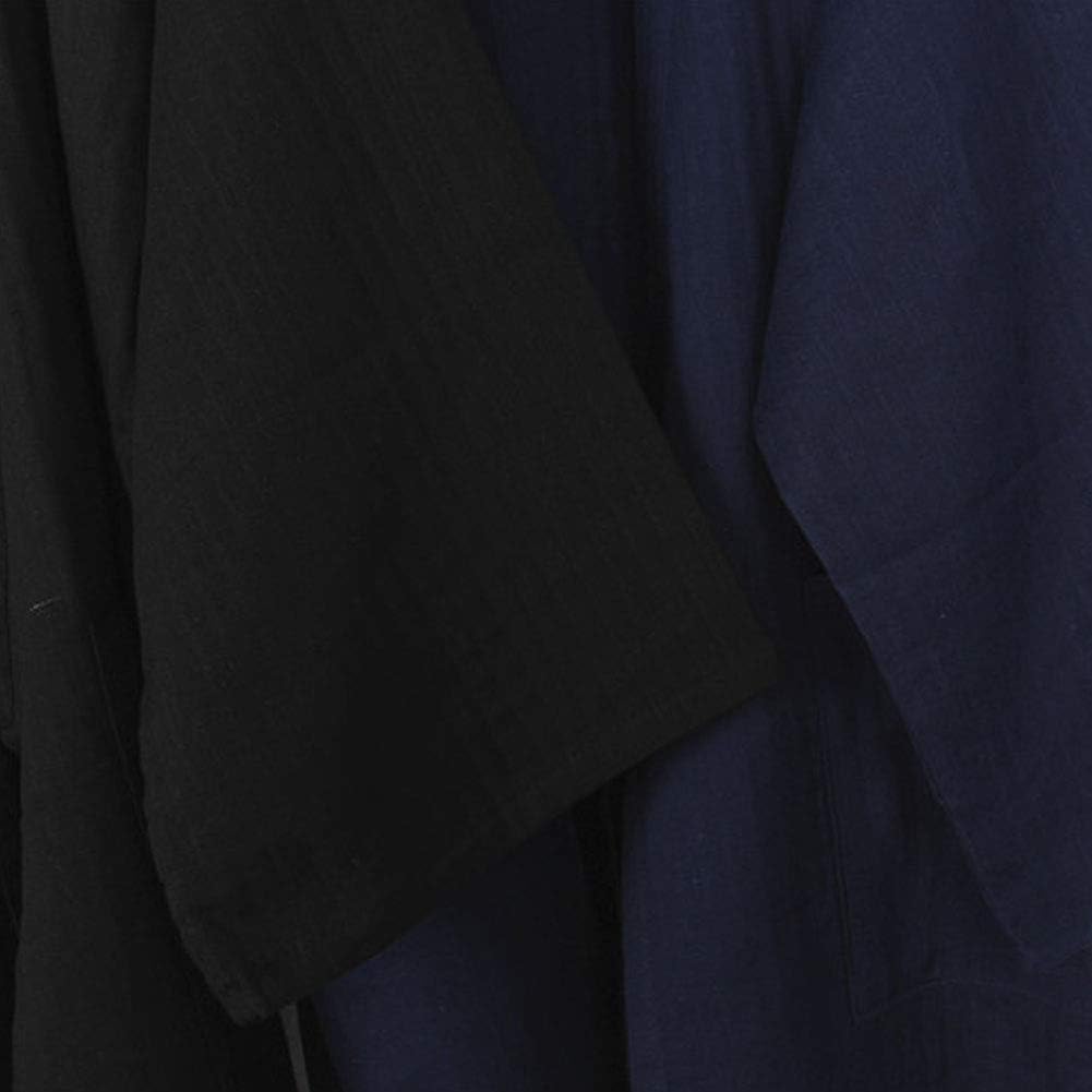 Kimono Japonais pour Homme en Coton Hanfu Ancien Pyjama Costume Grande Taille vêtements taoïstes Zen vêtements - Image 2