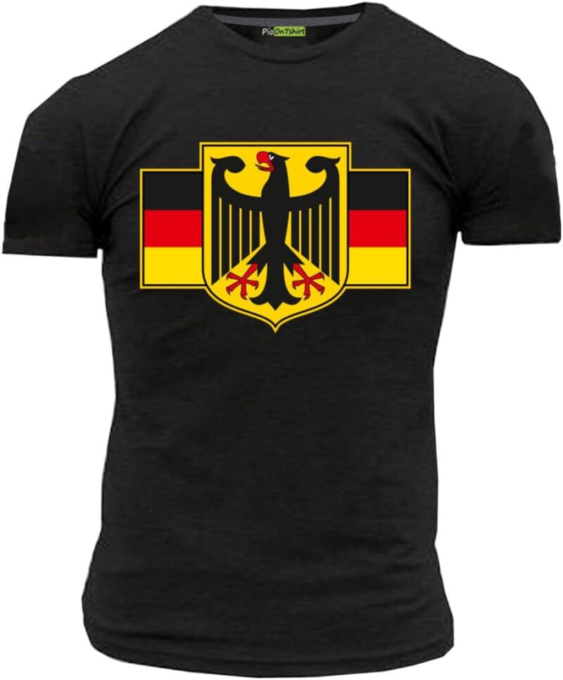 T-Shirt Homme Vintage Drapeau Allemagne, Tee-Shirt rétro Homme Patriotique Design Allemand, Idée Cadeau Allemagne Coupe Classique